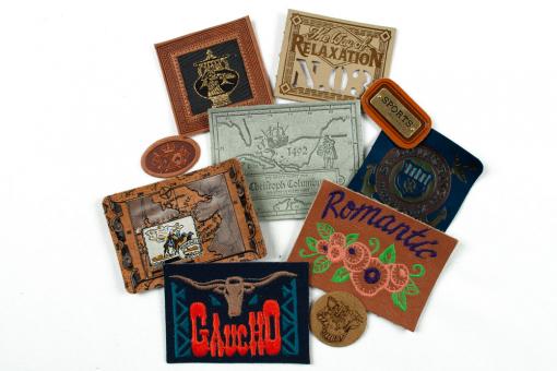 Kunstleder-Applikationen 10er-Set, sortiert