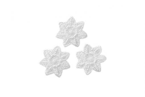 Applikation - Stern-Blüten - Weiß
