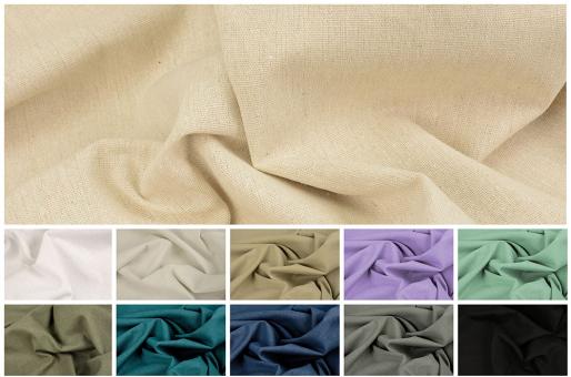Leinen-Baumwoll-Stoff - Uni