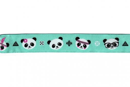 Kinder-Borte - 2 cm breit - Panda - Meterware