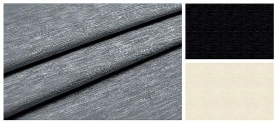 Wärmevorhangstoff Chenille-Struktur - Uni