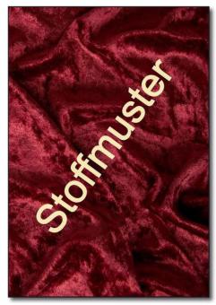 Stoffmuster: Pannesamt Stoff - Bordeaux