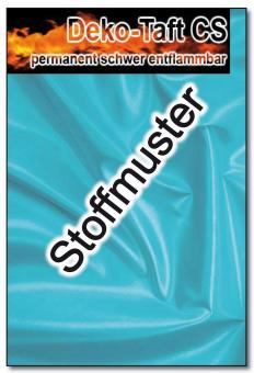 Stoffmuster: Deko-Taft - permanent schwer entflammbar - 310 cm - Türkis