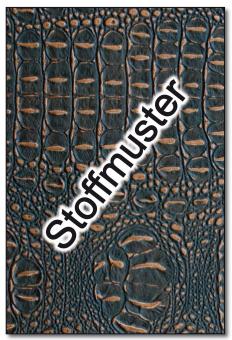 Stoffmuster: Krokodilleder Imitat - Premium - Kupfer-Schwarz