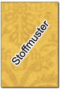 Stoffmuster: Möbelsamt Damask Rose B1 - Wetcare® - Sonnengelb