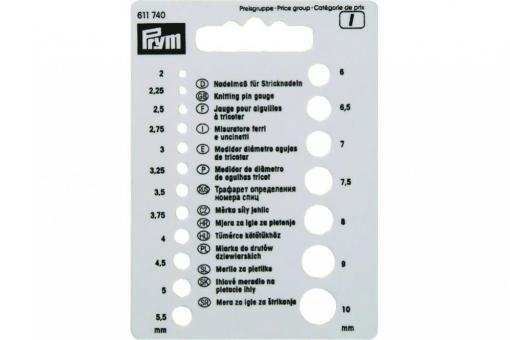 Nadelmaß für Stricknadeln Prym