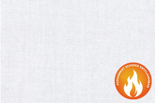 Nessel permanent schwer entflammbar - Weiß - 310 cm