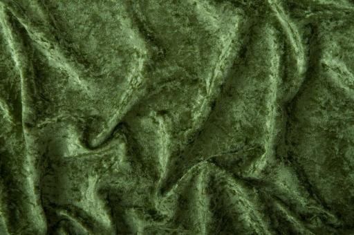 Pannesamt Stoff - Oliv - 1,0 Meter