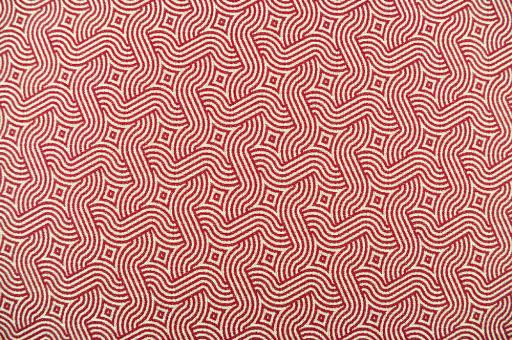 Outdoor-Stoff Gobelin - Monterrey - Rot/Creme - 1,0 Meter