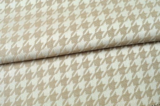 Outdoor-Jacquard Dralon® - Hahnentritt - Beige