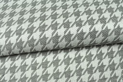 Toller Jacquard-Stoff mit Hahnentrittmuster in Grau