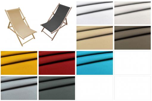 Liegestuhl-Stoff gesäumt - 45 cm breit - Uni