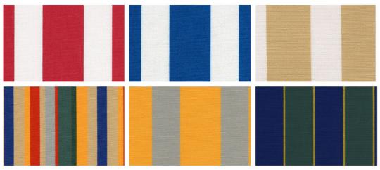 Liegestuhl-Stoff gesäumt - Streifen - 60 cm breit