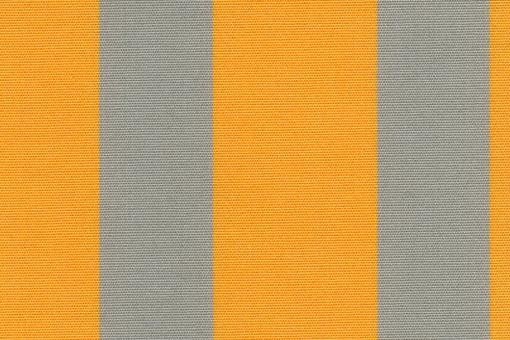 Liegestuhl-Stoff gesäumt - Streifen - 60 cm breit - Gelb/Hellgrau - 4,0 Meter