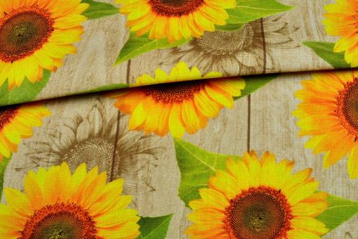 Outdoor-Stoff Dralon® - Digitaldruck - Sonnenblumen