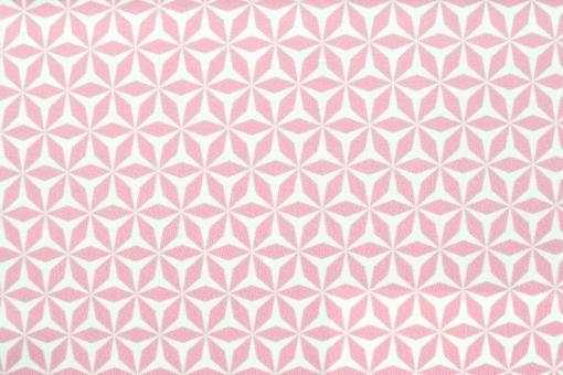 Rosa Outdoor Dekostoff mit geometrischen Motiven