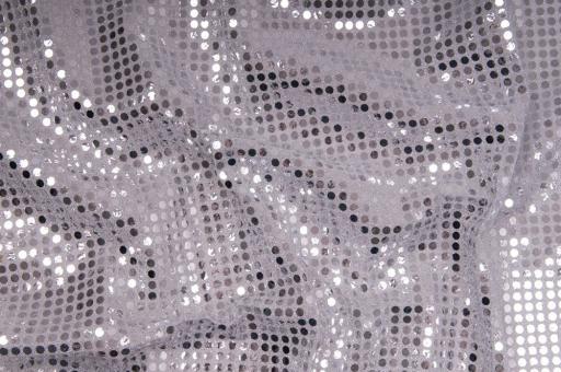 Pailletten Stoff - Silber - 1,0 Meter