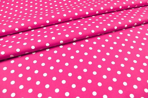Patchwork-Stoff Léger - Big Dots - Pink/Weiß