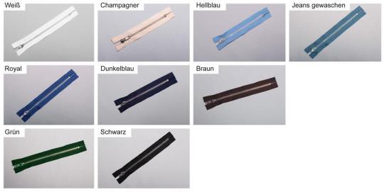Metall-Reißverschluss nicht teilbar- silber - 14 cm