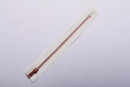 Metall-Reißverschluss nicht teilbar - brüniert - 14 cm