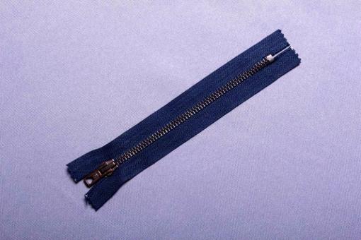 Metall-Reißverschluss nicht teilbar - 10 cm - brüniert