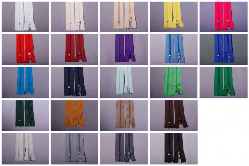 Kunststoff-Reißverschluss nicht teilbar - 20 cm