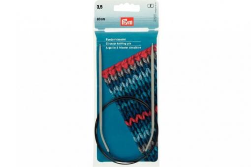 Rundstricknadeln Prym 80 cm - 3,5 mm Grau ALU