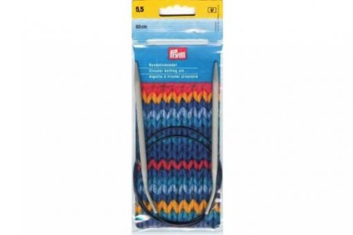 Rundstricknadeln Prym 80 cm - 5,5 mm Grau ALU