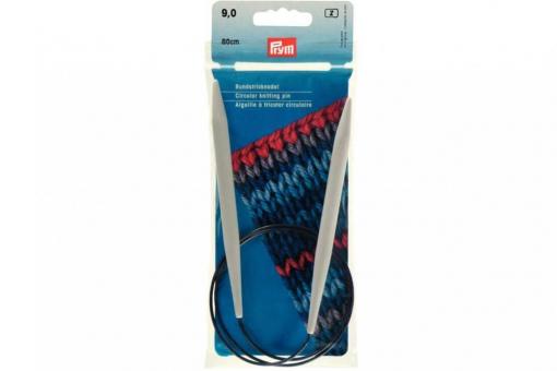 Rundstricknadeln Prym 80 cm - 9,0 mm Grau KST