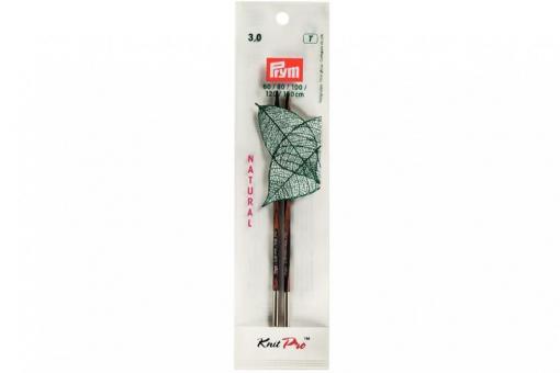 Rundstricknadelspitzen Prym 12,8 cm - 3,0 mm Farbig lang Natural