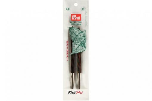 Rundstricknadelspitzen Prym 12,8 cm - 7,0 mm Farbig lang Natural