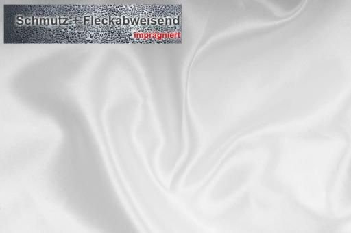 Satin Stoff Wasser- und Fleckschutz - Weiß - 1,0 Meter