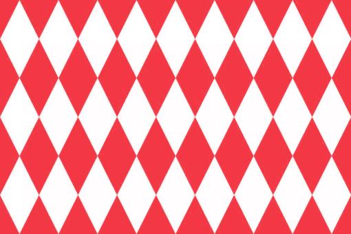 Satin - Raute - Rot/Weiß