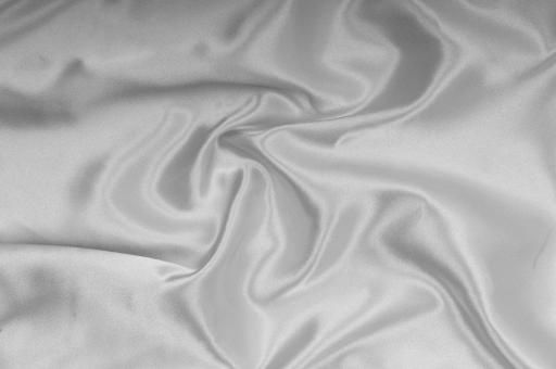 Satin Stoff - Silber - 1,0 Meter