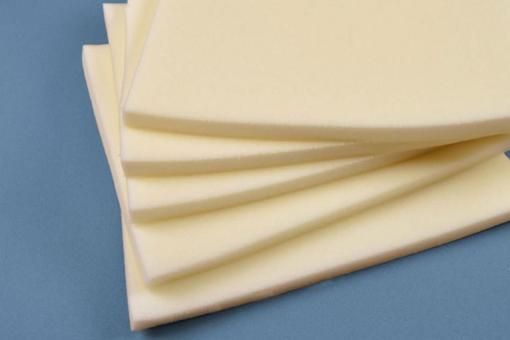 Sitzkissen - Schaumstoff fest - 40 x 40 cm - 3 cm stark - Gelb