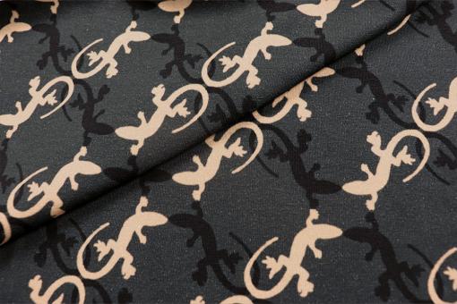 Jersey - Kleine Echsen - Dunkelgrau