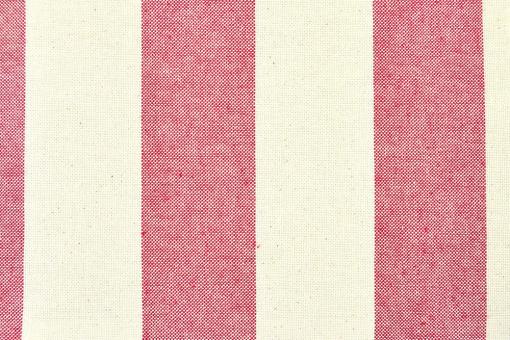 Segeltuch Nature - 280 cm - Blockstreifen - Rot