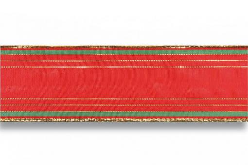 Stoffband Metallstreifen mit Draht 25 mm - 20 m Rolle