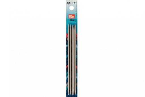 Strumpfstricknadeln Prym 15 cm - 3,0 mm Grau ALU