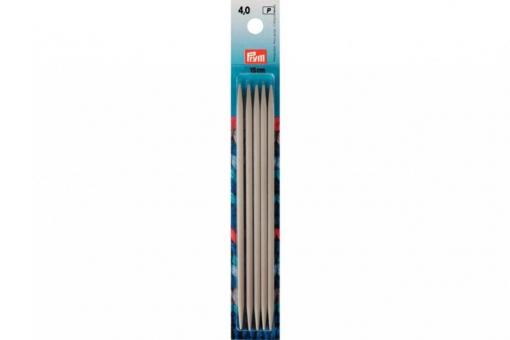 Strumpfstricknadeln Prym 15 cm - 4,0 mm Grau ALU