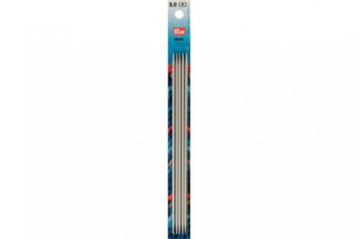 Strumpfstricknadeln Prym 20 cm - 3,0 mm Grau ALU