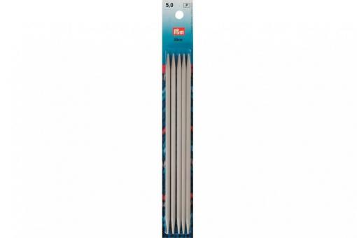 Strumpfstricknadeln Prym 20 cm - 5,0 mm Grau ALU