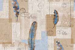 Wachstuch - Feine Federn