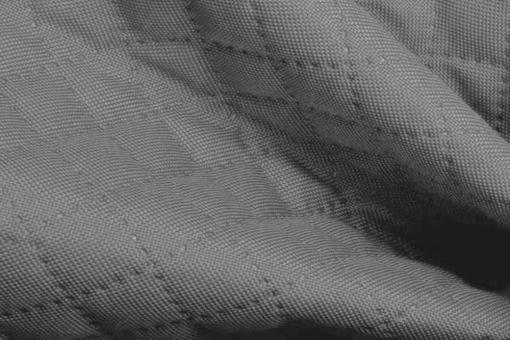 Polyesterstoff - reißfest und wasserabweisend - Rauten-Stepp - Grau