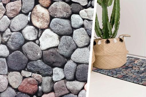 Teppichläufer-Meterware - Kieselsteine