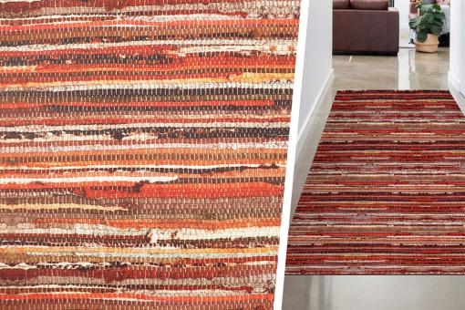 Teppichläufer-Meterware - Flicken-Look