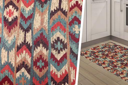 Teppichläufer-Meterware - Jacquard - Ethno