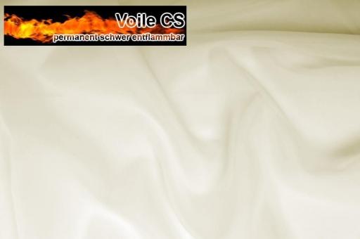 Voile - permanent schwer entflammbar - 300 cm - Creme - 1,0 Meter