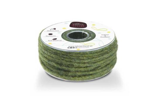 Wollkordel gefilzt - 5 mm - Jute Kern - 35 Meter Rolle