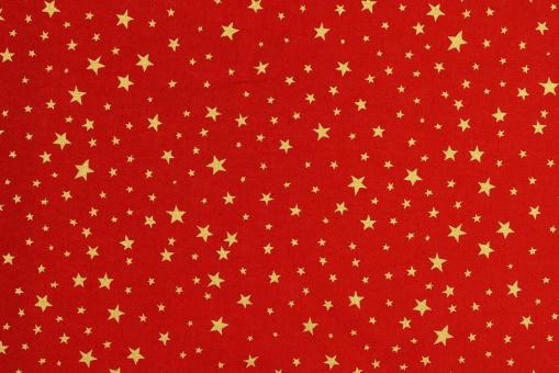 Glitzer-Weihnachtsstoff - Sterne - Rot